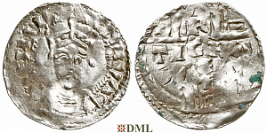 Денарий, Германия, Швабия, Heinrich II (1002-1024), м.д. Strassburg, Dbg. 920