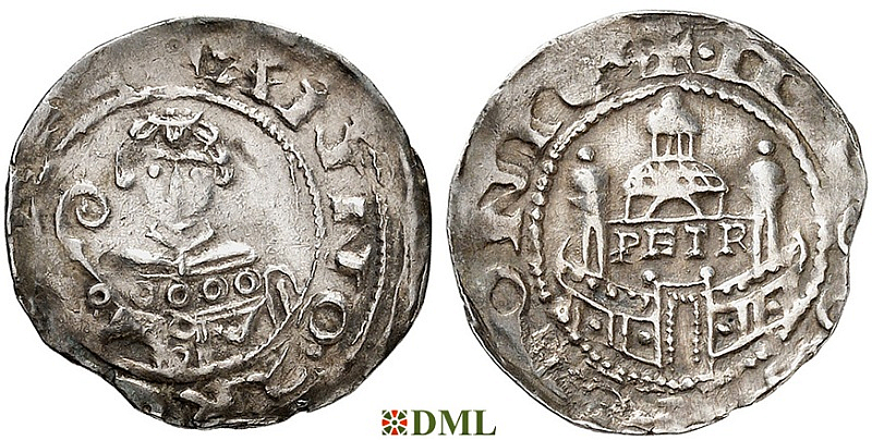 Денарий, Германия, Нижняя Лотарингия, Anno II (1056-1075), м.д. Koln, Dbg. 
