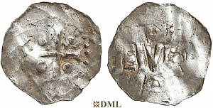 Денарий, Германия, Верхняя Лотарингия, Otto III (983-1002), м.д. Trier, Dbg. 461