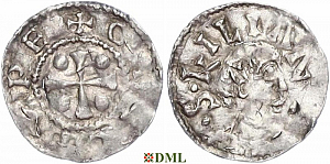 Денарий, Германия, Франкония, Otto III (983-1002), м.д. Wurzburg, Dbg. 856
