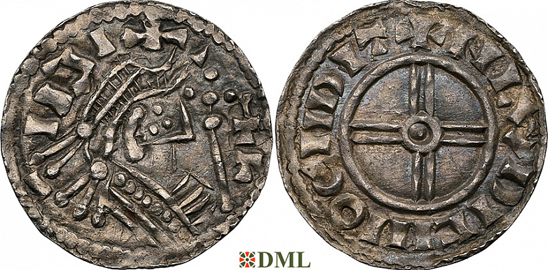 Денарий, Дания, Hardeknut (1035-1042), м.д. Lund, Hbg. 9
