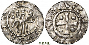 Денарий, Германия, Нижняя Лотарингия, Adela (996-1021), м.д. Hamaland, Ilisch 2000, 2.1