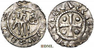 Денарий, Германия, Нижняя Лотарингия, Adela (996-1021), м.д. Hamaland, Ilisch 2000, 2.1