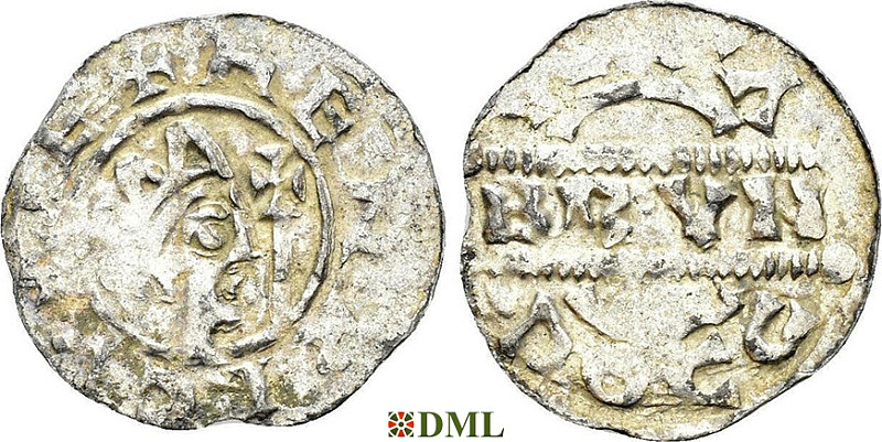 Денарий, Германия, Нижняя Лотарингия, Bruno III (1050-1057), м.д. Dokkum, Ilisch 2000, 21.19