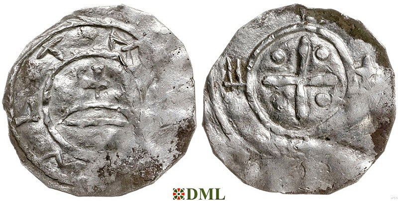 Денарий, Польша, Mieszko II (1013-1025)