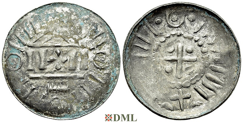 Денарий, Германия, Саксония, Anonymous bishop, м.д. Sachsen (unknown mints), Kilger 2000, KN 1