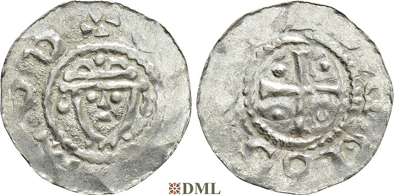 Денарий, Германия, Нижняя Лотарингия, Hermann (1059-1074), м.д. Jever, Dbg. 595