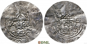 Денарий, Германия, Саксония, Heinrich III (1039-1056), м.д. Arnstadt, Dbg. 2115