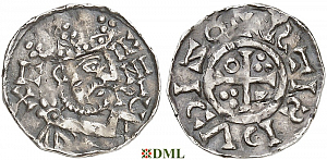 Денарий, Германия, Бавария, Heinrich II (1002-1024), м.д. Regensburg, монетарий IZO, Hahn 1976, 29c2