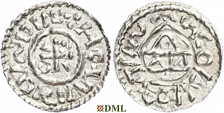Денарий, Германия, Бавария, Heinrich II (1002-1024), м.д. Salzburg, монетарий WΛ, Hahn 1976, 89b2