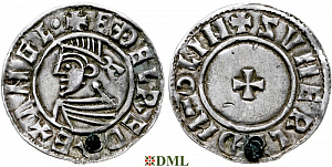 Денарий, Англия, Æthelred II (978-1016), м.д. Lincoln, монетарий Sumerletha, North 777