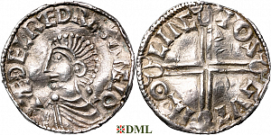 Денарий, Англия, Æthelred II (978-1016), м.д. Lincoln, монетарий Osgod, North 774
