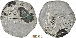 Денарий, Германия, Франкония, Otto III (983-1002), м.д. Wurzburg, Dbg. 856