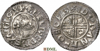 Денарий, Англия, Æthelred II (978-1016), м.д. York, монетарий Dvran, North 770