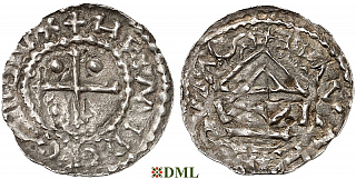 Денарий, Германия, Бавария, Heinrich I (948-955), м.д. Nabburg, монетарий WI, Hahn 1976, 65b1.A