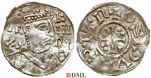 Денарий, Германия, Бавария, K. Heinrich II (1014-1024), м.д. Regensburg, монетарий IZO, Hahn 1976, 29c4