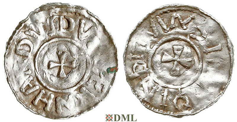 Денарий, Германия, Саксония, Hg. Bernard II (1011-1059), м.д. Luneburg, Dbg 587