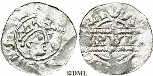 Денарий, Германия, Нижняя Лотарингия, Bruno III (1050-1057), м.д. Leeuwarden, Ilisch 2000, 21.14
