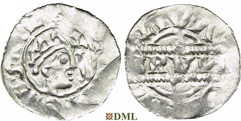 Денарий, Германия, Нижняя Лотарингия, Bruno III (1050-1057), м.д. Leeuwarden, Ilisch 2000, 21.14