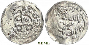 Денарий, Германия, Швабия, Otto I - Otto III (973-1002), м.д. Esslingen, Dbg. 1271