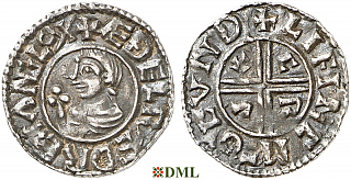 Денарий, Англия, Æthelred II (978-1016), м.д. London, монетарий Lifinc, North 770