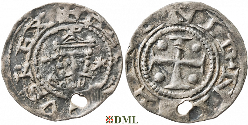 Денарий, Германия, Саксония, Heinrich IV (1056-1084), м.д. Recklinghausen, Dbg. 2044