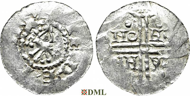 Денарий, Германия, Нижняя Лотарингия, Hermann von Kalvelage (1020-1051), м.д. Emden, Dbg. 773