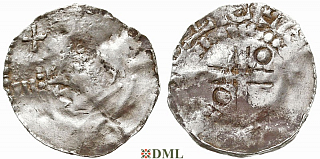Денарий, Германия, Саксония, Heinrich II (1002-1024), м.д. Dortmund, Dbg. 749