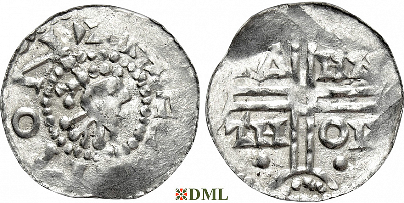 Денарий, Германия, Нижняя Лотарингия, Hermann von Kalvelage (1020-1051), м.д. Emden, Dbg. 773