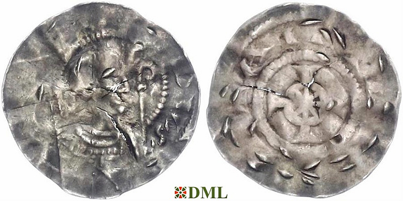 Денарий, Германия, Нижняя Лотарингия, Konrad (1076-1099), м.д. Deventer, Ilisch 2000, 1.31