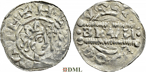 Денарий, Германия, Нижняя Лотарингия, Bruno III (1050-1057), м.д. Dokkum, Ilisch 2000, 21.19