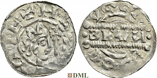 Денарий, Германия, Нижняя Лотарингия, Bruno III (1050-1057), м.д. Dokkum, Ilisch 2000, 21.19