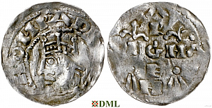 Денарий, Германия, Швабия, Konrad II (1024-1039), м.д. Strassburg, Dbg. 921