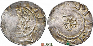 Денарий, Германия, Саксония, Heinrich II (1002-1024), м.д. Dortmund, Dbg. 752