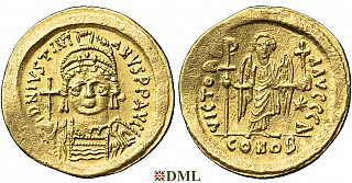 Солид, Византия, Justinian I (527-565), м.д. Constantinople