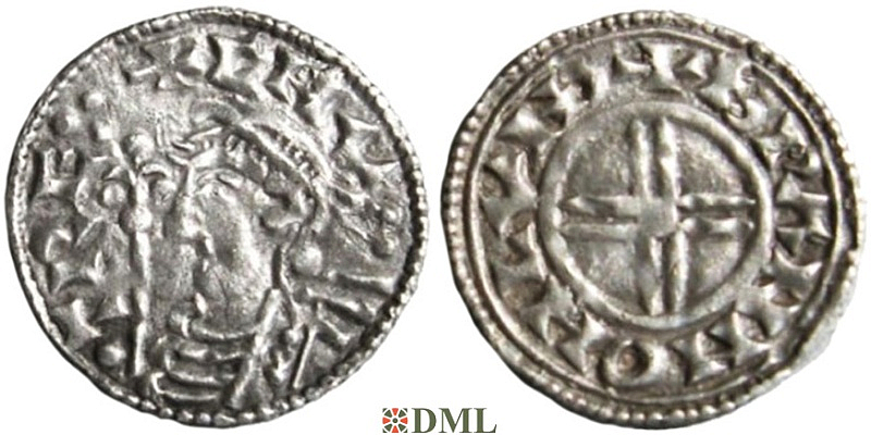 Денарий, Англия, Cnut (1016-1035), м.д. London, монетарий Sveinn, North 