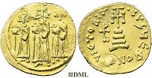 Солид, Византия, Heraclius (610-641), Heraclius Constantine (613–641), Heraclius (632–638), м.д. Constantinople