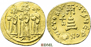 Солид, Византия, Heraclius (610-641), Heraclius Constantine (613–641), Heraclius (632–638), м.д. Constantinople