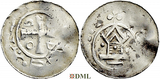 Денарий, Германия, Саксония, Нижняя Саксония , Otto III (983-1002), м.д. Goslar, type OAP
