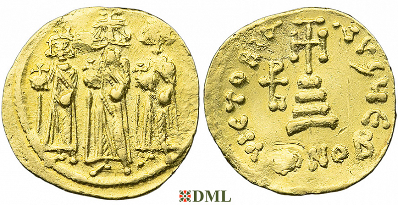 Солид, Византия, Heraclius (610-641), Heraclius Constantine (613–641), Heraclius (632–638), м.д. Constantinople