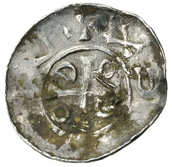 Денарий, Германия, Саксония, Нижняя Саксония , Otto III (983-1002), м.д. Goslar, type OAP