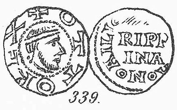 Денарий, Германия, Нижняя Лотарингия, Otto III (983-1002), м.д. Koln, Dbg. 339
