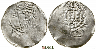 Денарий, Германия, Франкония, Heinrich III (1039-1056), Bardo (1031-1051), м.д. Mainz, Dbg. 805