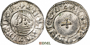 Денарий, Дания, Knut (1018-1035), м.д. Lund, Hbg. 1
