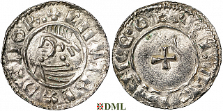 Денарий, Дания, Knut (1018-1035), м.д. Lund, Hbg. 1