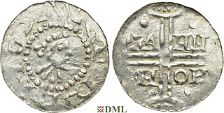 Денарий, Германия, Нижняя Лотарингия, Gf. Hermann (1020-1051), м.д. Emden, Dbg. 772