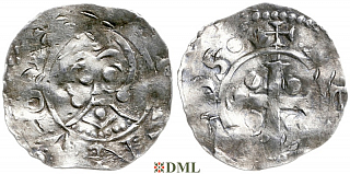 Денарий, Германия, Нижняя Лотарингия, Bernold (1046-1054), м.д. Deventer, Ilisch 2000, 1.13-1.15
