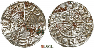 Денарий, Англия, Cnut (1016-1035), м.д. London, монетарий Wynstan, North 787