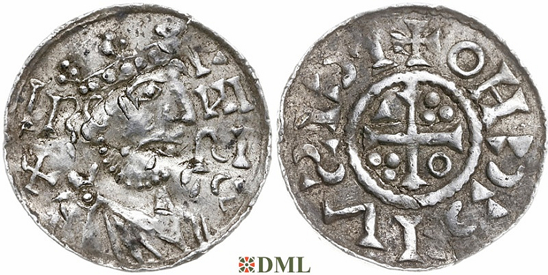 Денарий, Германия, Бавария, Heinrich II (1002-1024), м.д. Regensburg, монетарий ECCHO, Hahn 1976, 29b3.8