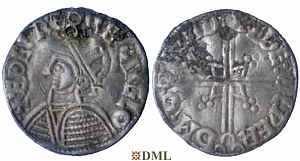 Денарий, Англия, Æthelred II (978-1016), м.д. London, монетарий Æthelweald, North 775